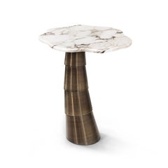 Tavolino Palm, Oro Calacatta e Ottone, InsidherLand di Joana Santos Barbosa