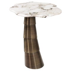 Tavolino Palm, Oro Calacatta e Ottone, InsidherLand di Joana Santos Barbosa