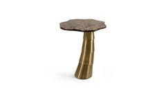 Palm Side Table, Dark Emperator and Brass, InsidherLand by Joana Santos Barbosa