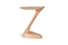 Palm sculptural Side Table, Honey stain, Ash wood by Amorph
