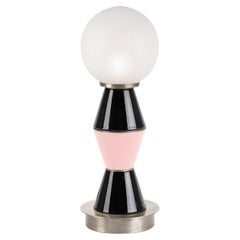 Palm Small Black and Pink Table Lamp