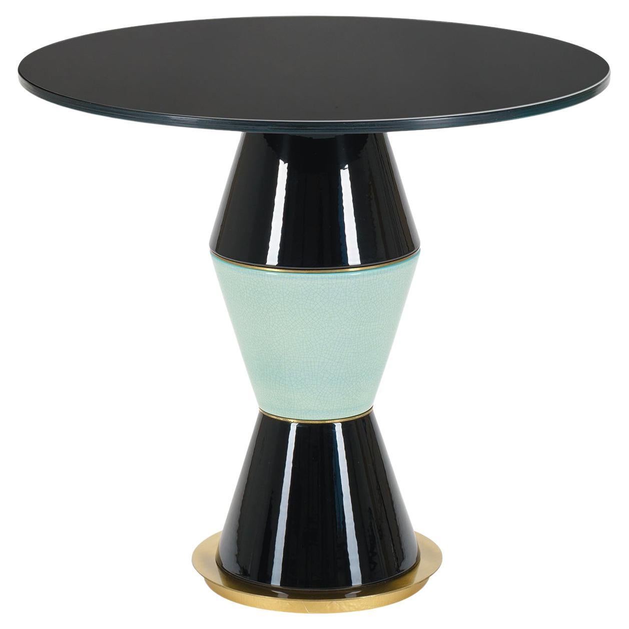 Palm Small Round Side Table For Sale