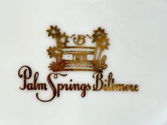 Palm Springs Biltmore Hotel Ashtray, Porcelain with Gilt Trim, circa 1960s