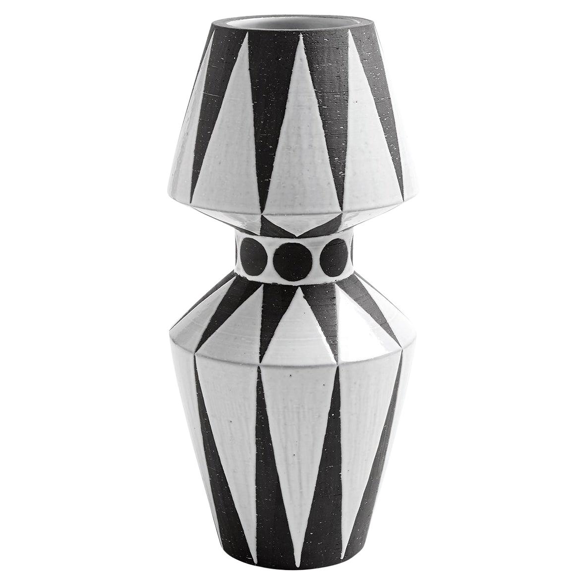 Palm Springs Diamonds Stoneware Vase