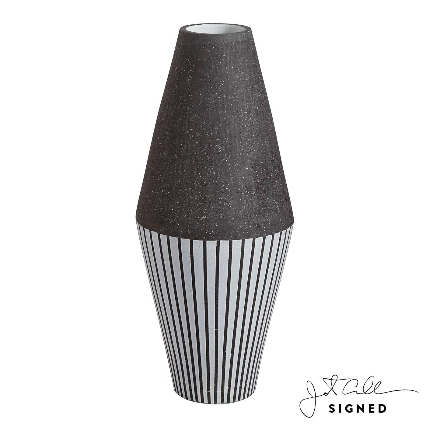 Organic Modern Palm Springs Giant 'Harlequin' Stoneware Vase