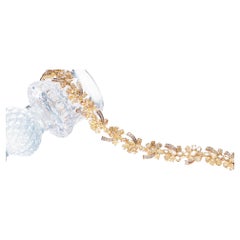 Bracciale Palm Tree in oro giallo 18KT con diamanti gialli Nature.