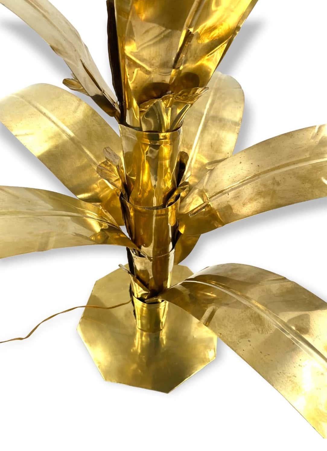 Palm Tree Brass Floor/Table Lamp, Bottega Gadda, Italy, 1960 For Sale 5