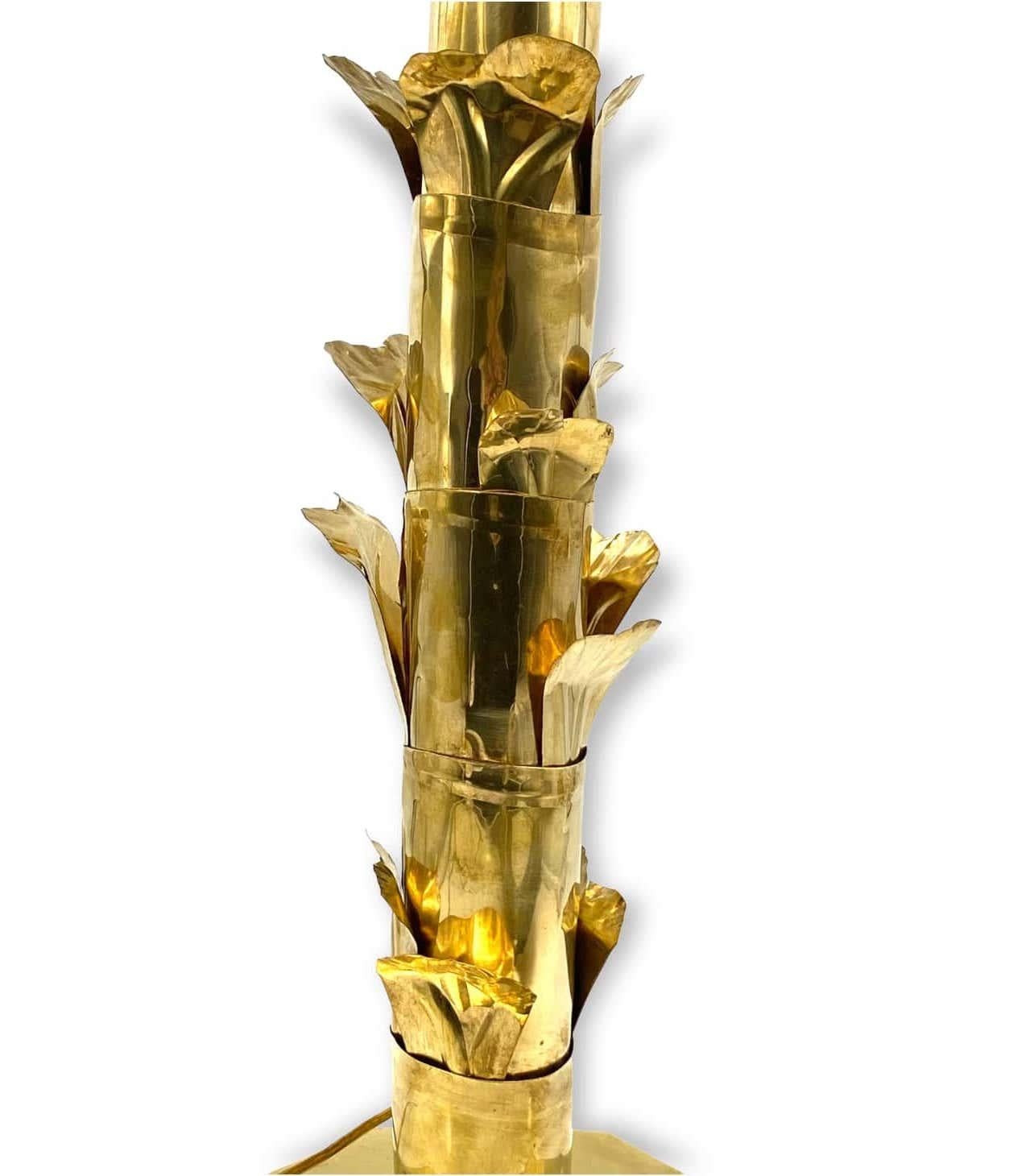 Palm Tree Brass Floor/Table Lamp, Bottega Gadda, Italy, 1960 For Sale 12