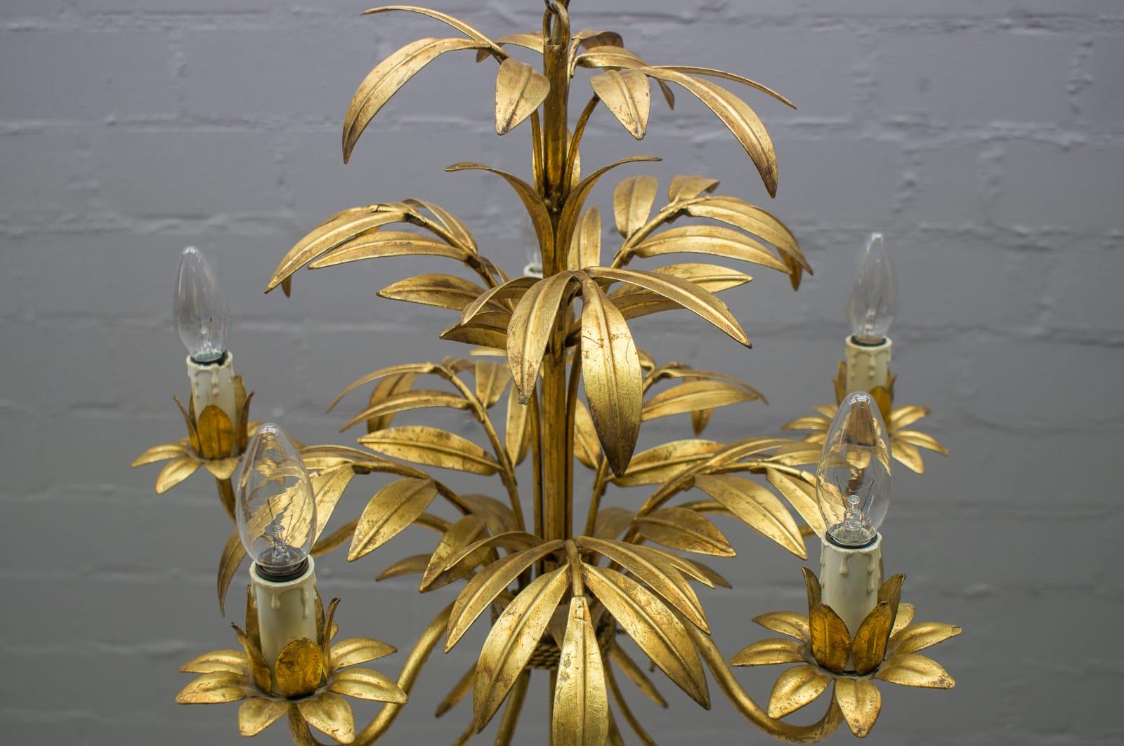 Late 20th Century Palm Tree Ceiling Light by Hans Kögl, Germany, 1970s
