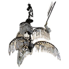 Palm Tree Crystal Chandelier /Two Tiers