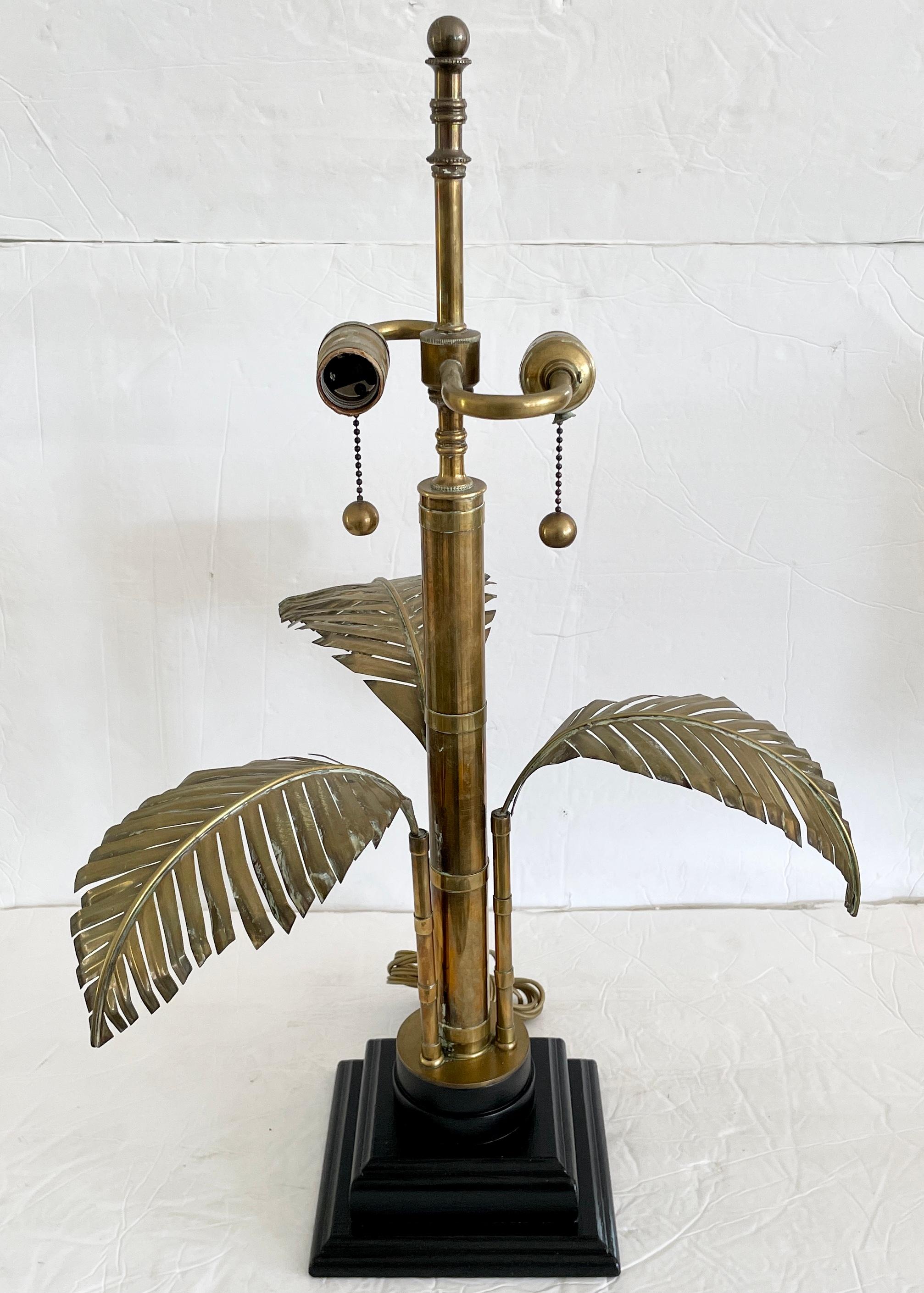 French Palm Tree Design Jansen Table Lamp