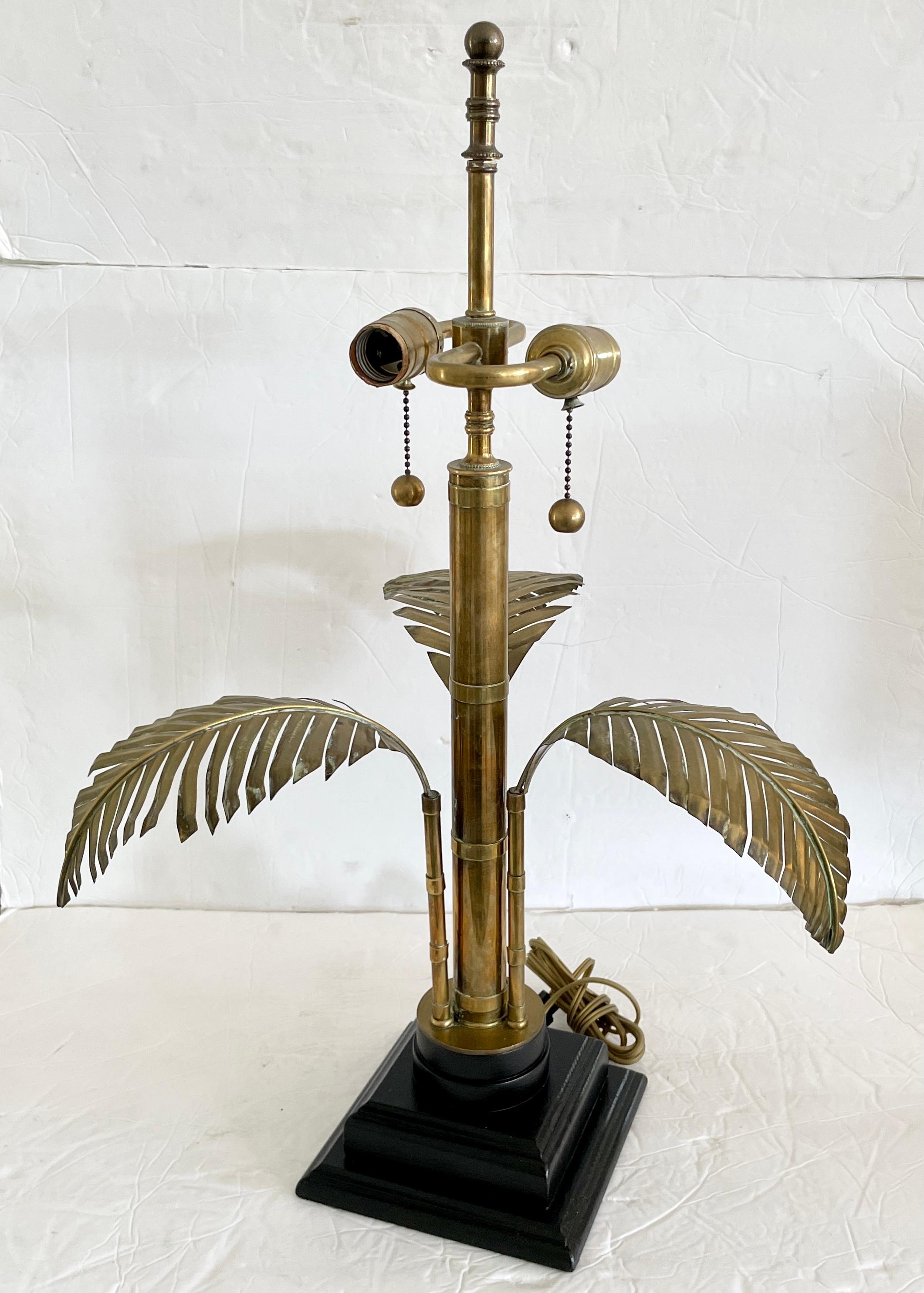 Palm Tree Design Jansen Table Lamp In Good Condition In Los Angeles, CA