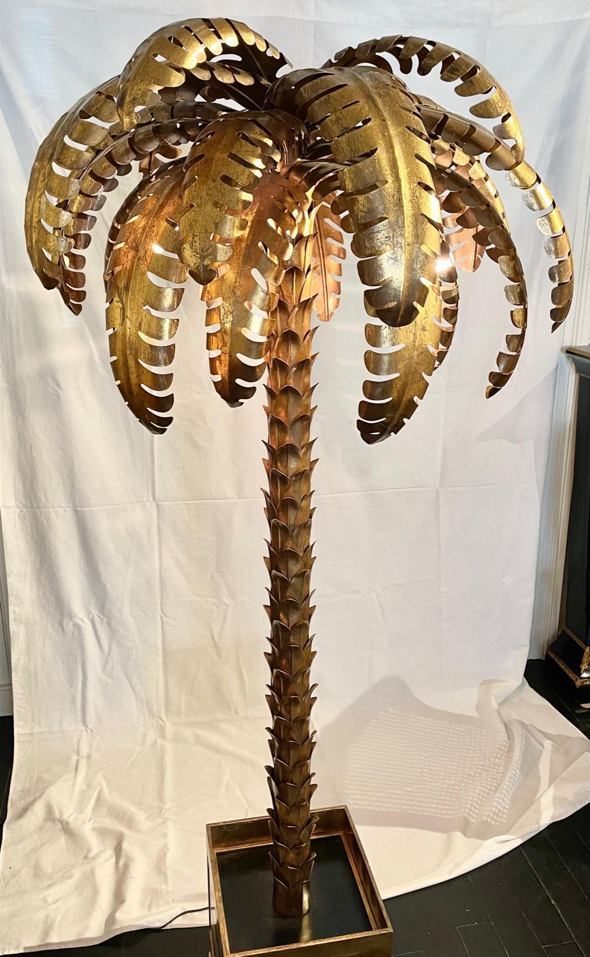 Mid-Century Modern Palm Tree Floor Lamp Atributed to Maison Jansen For Sale