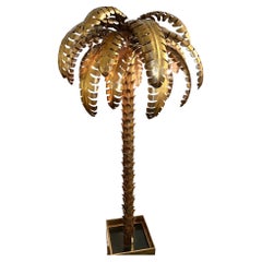 Vintage Palm Tree Floor Lamp Atributed to Maison Jansen