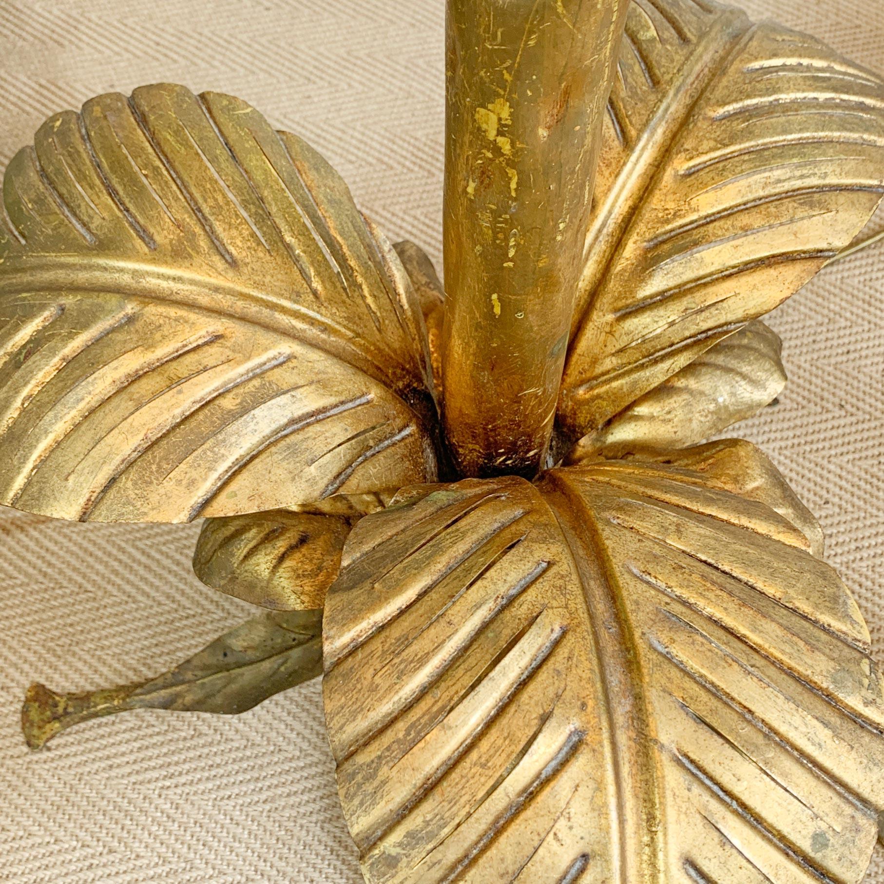 Late 20th Century Gold Palm Tree Floor Lamp Sergio Terzani For Sale