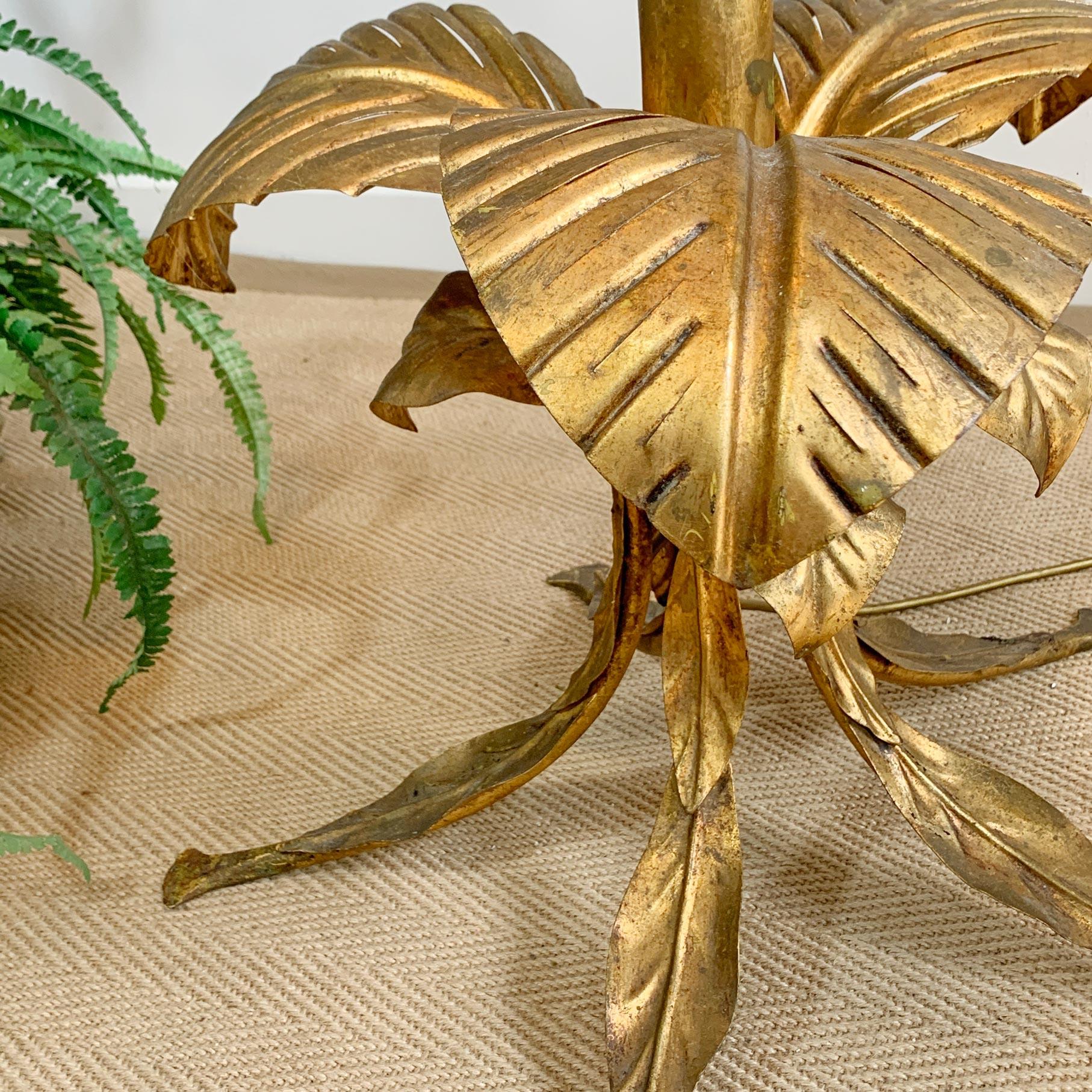 Gold Palm Tree Floor Lamp Sergio Terzani For Sale 1