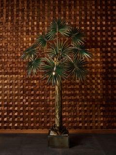 Palm Tree Floor Lamp in Brass by Maison Jansen