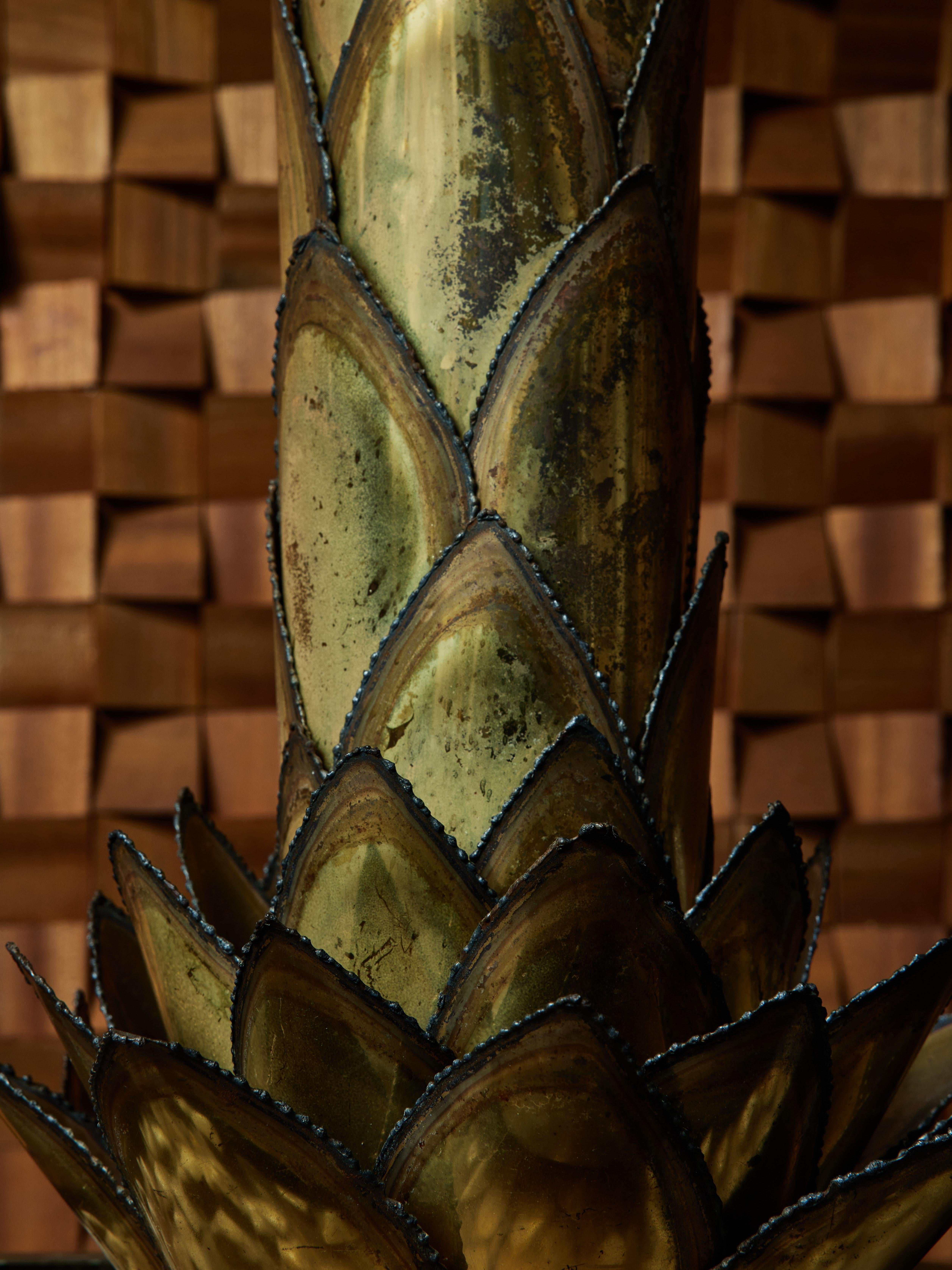 Late 20th Century Palm Tree Floor Lamp in Brass by Maison Jansen