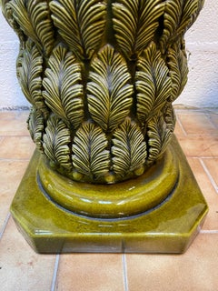Palm Tree Floor Lamp Manises Ceramic. Spain, 1960s