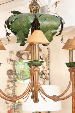 Palm Tree Form Six-Light Chandelier