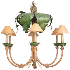 Palm Tree Form Six-Light Chandelier