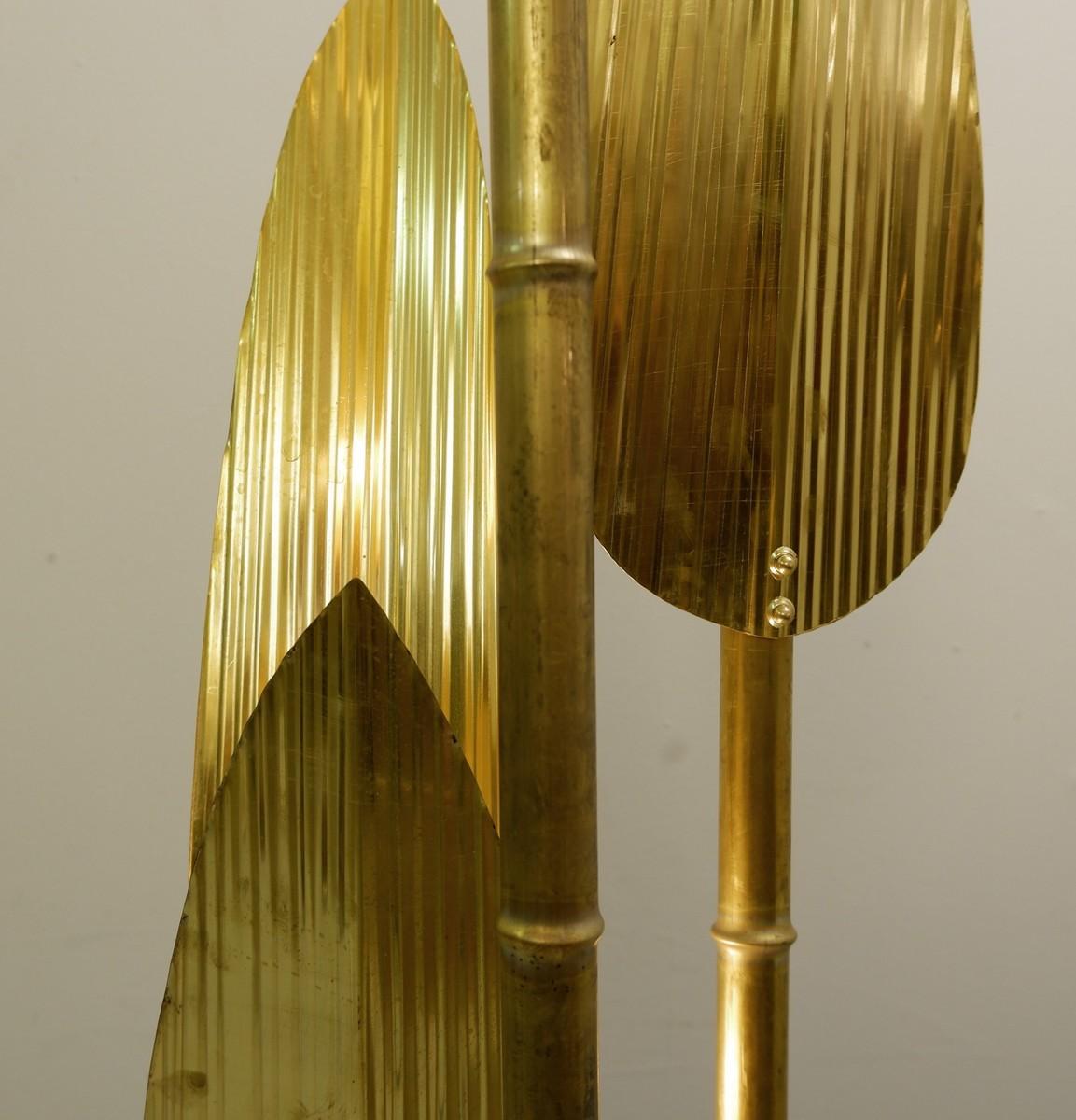 Mid-Century Modern Lampadaire doré palmier, 2 paires disponibles