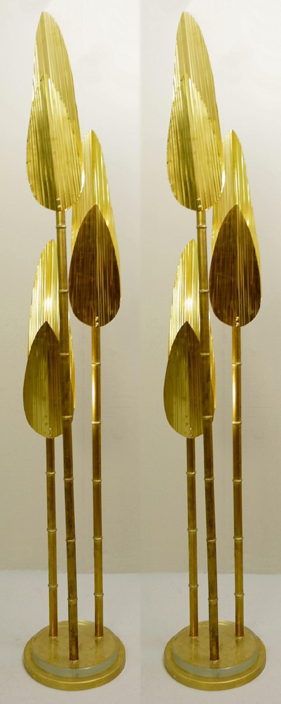 gold palm tree floor lamp