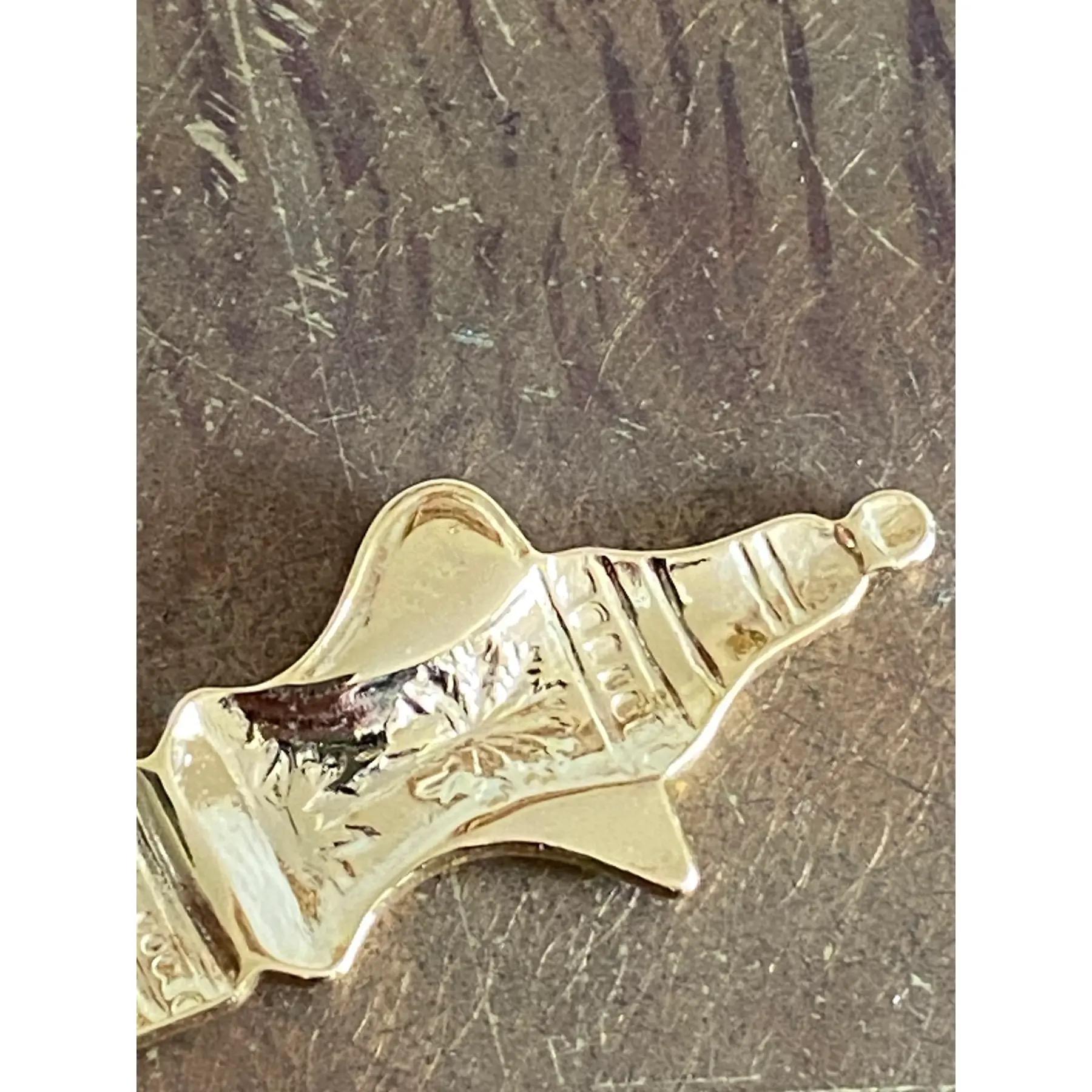 Palm Tree Gold-Plated Demitasse Spoons, Set of 6 (Japan) For Sale 2
