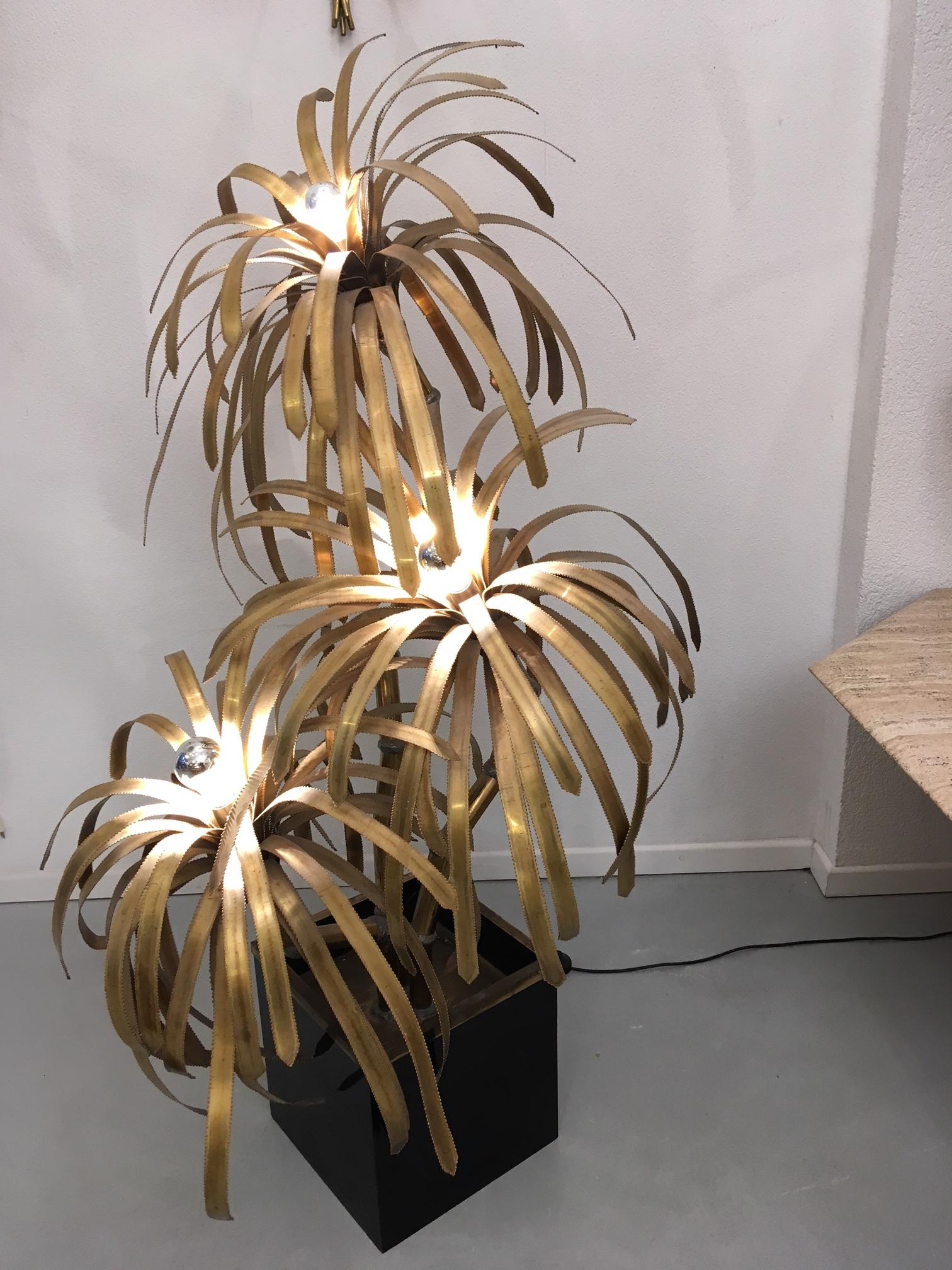 Palm Tree Lamp by Maison Jansen In Good Condition In Geneva, CH