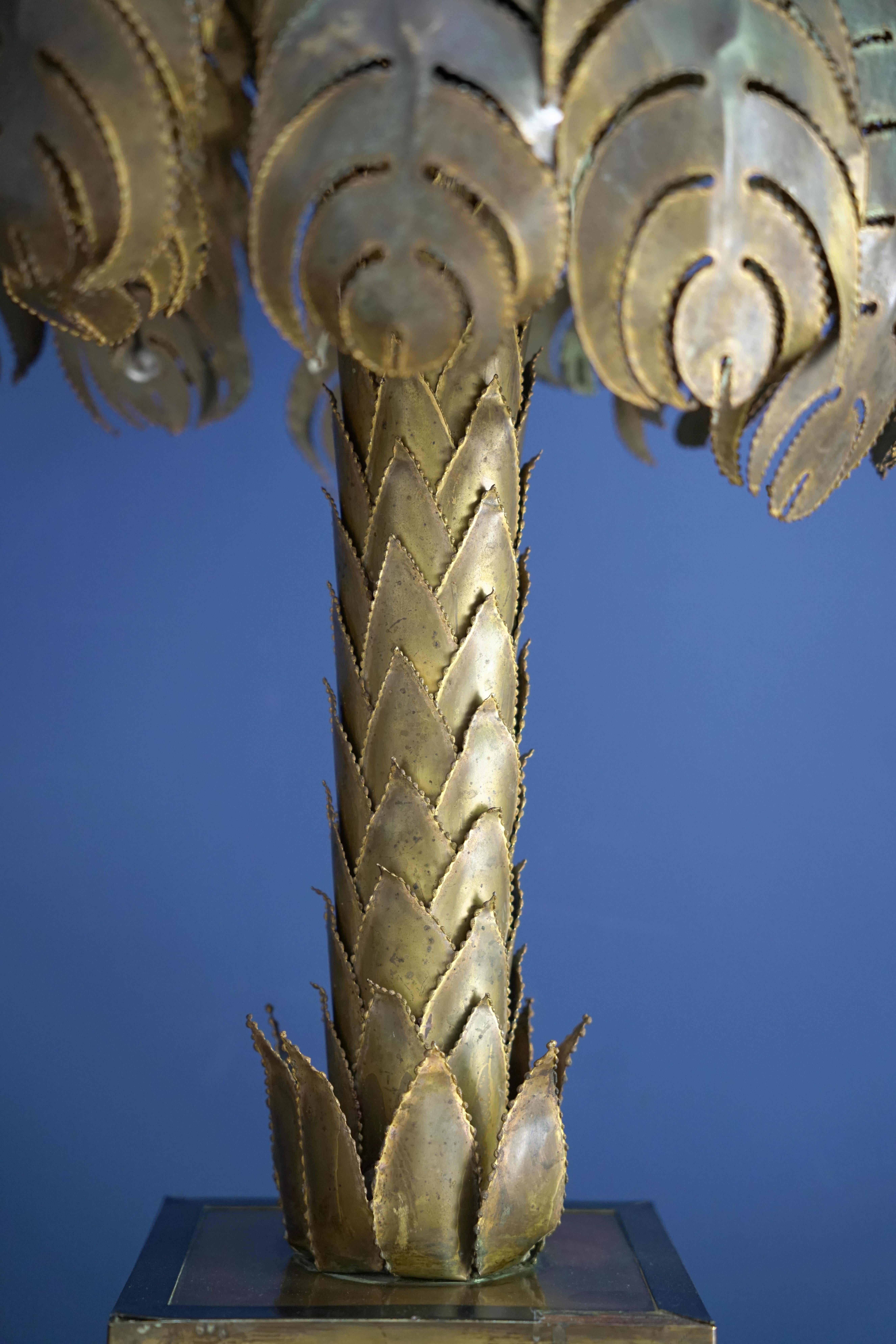 Lámpara Palm Tree de Maison Jansen Bronce en venta