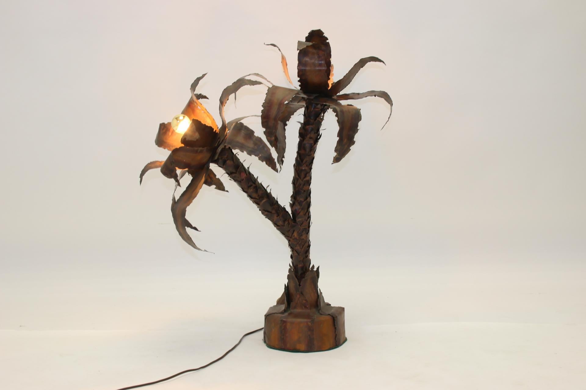 Palm Tree Lamp by Masion Jansen Paris 1970 8