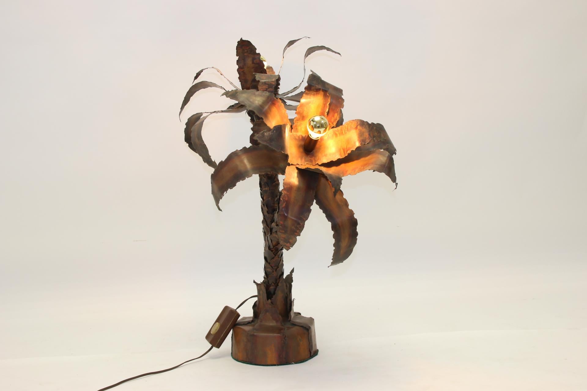 Palm Tree Lamp by Masion Jansen Paris 1970 For Sale 10