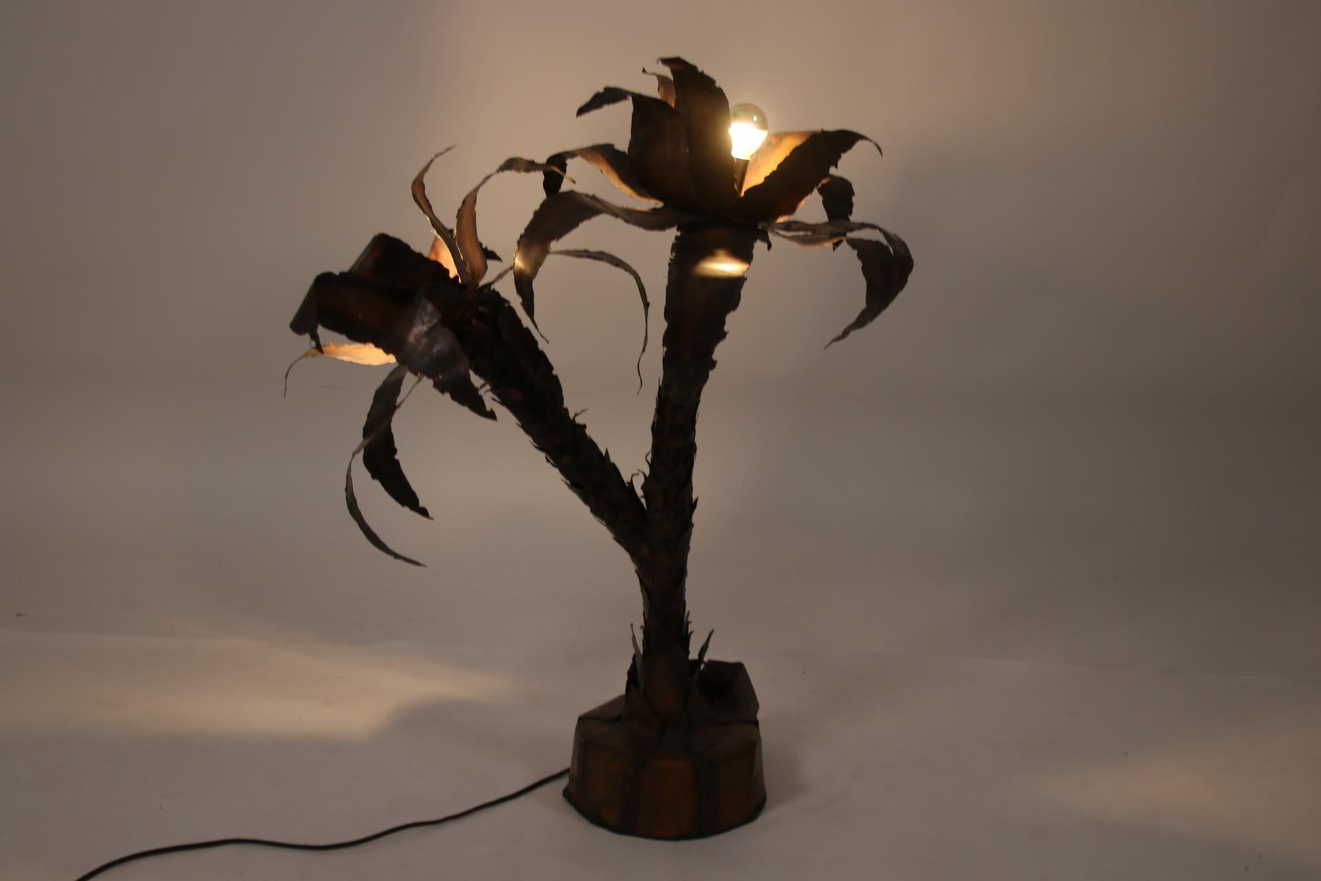 French Palm Tree Lamp by Masion Jansen Paris 1970 For Sale