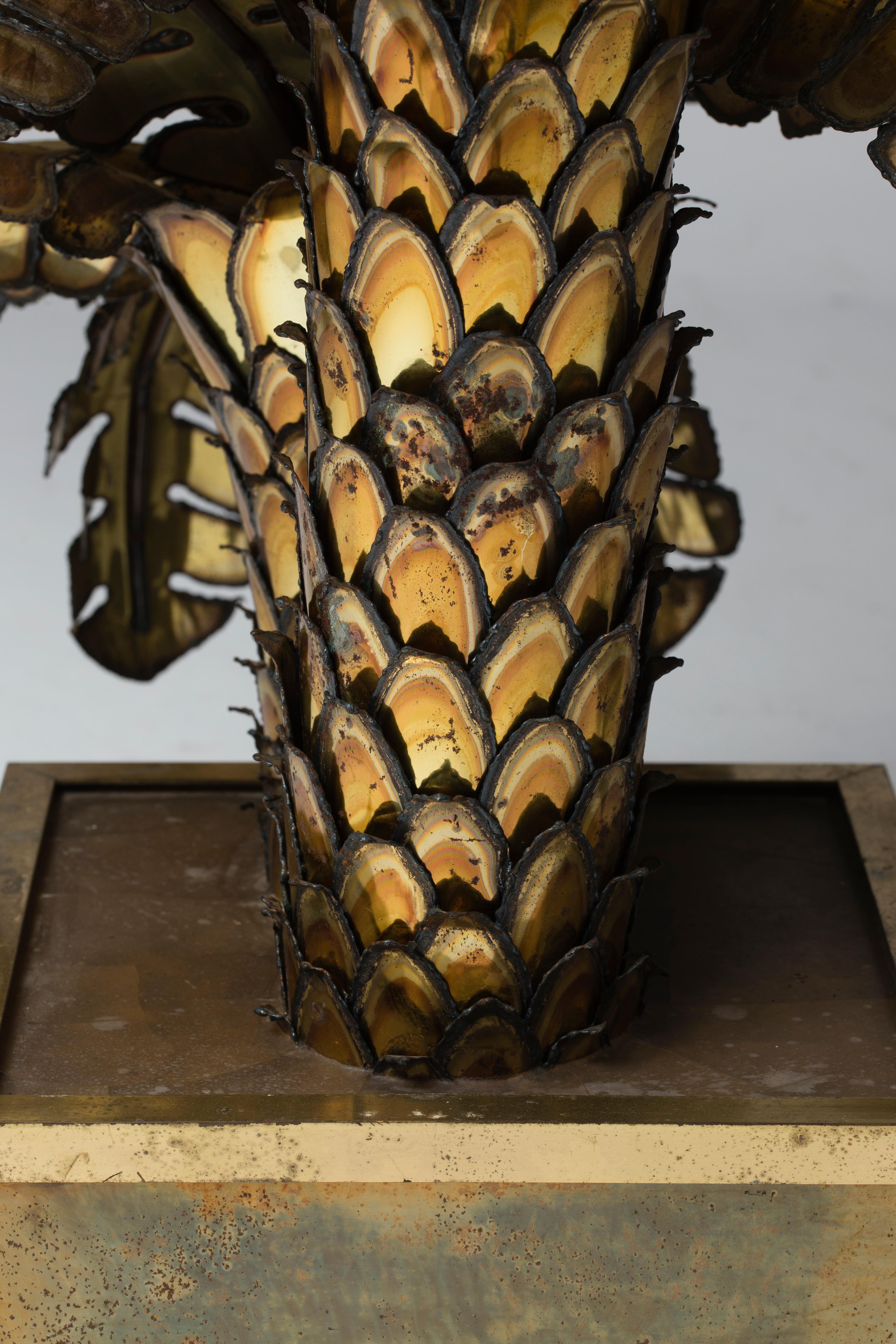 Palm Tree Lamp with Two Heads, Maison Honoré, Paris, 1970 For Sale 11
