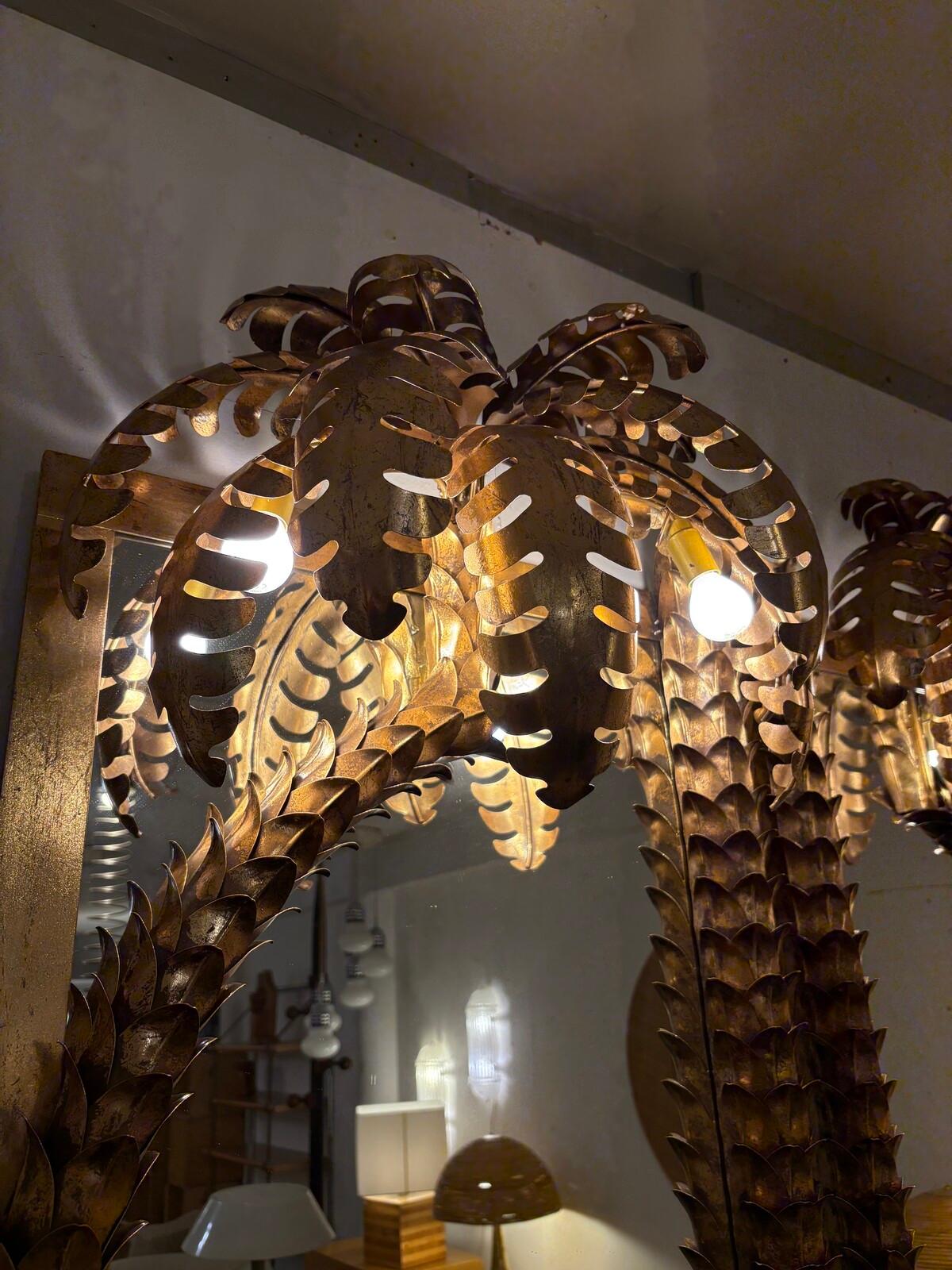 Mid-Century Modern Palm Tree Mirrors in the style of 