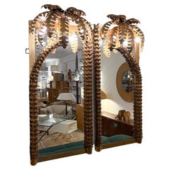 Palm Tree Mirrors in the style of "Maison Jansen", Contemporary