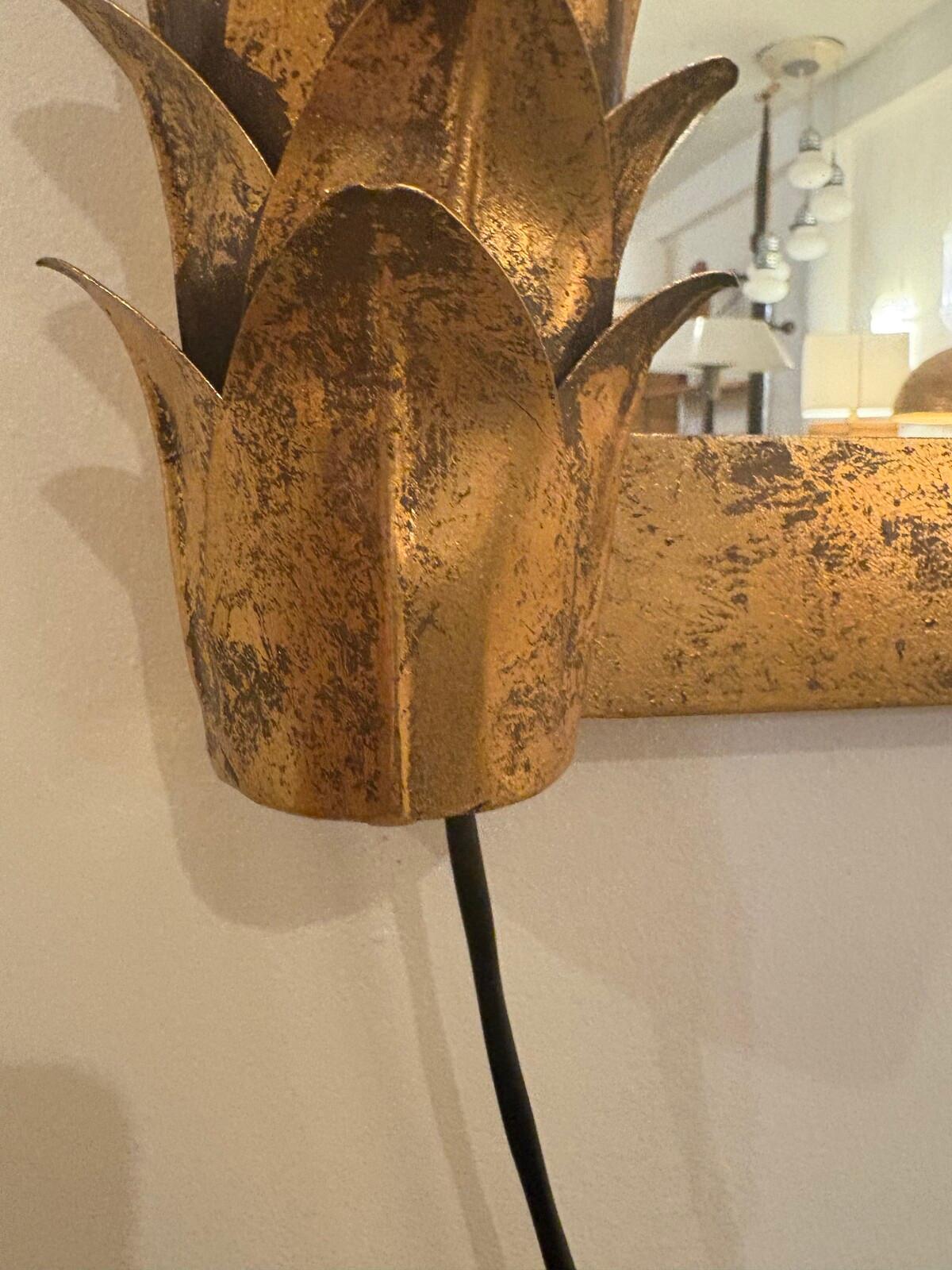 Metal Palm Tree Mirrors in the style of 