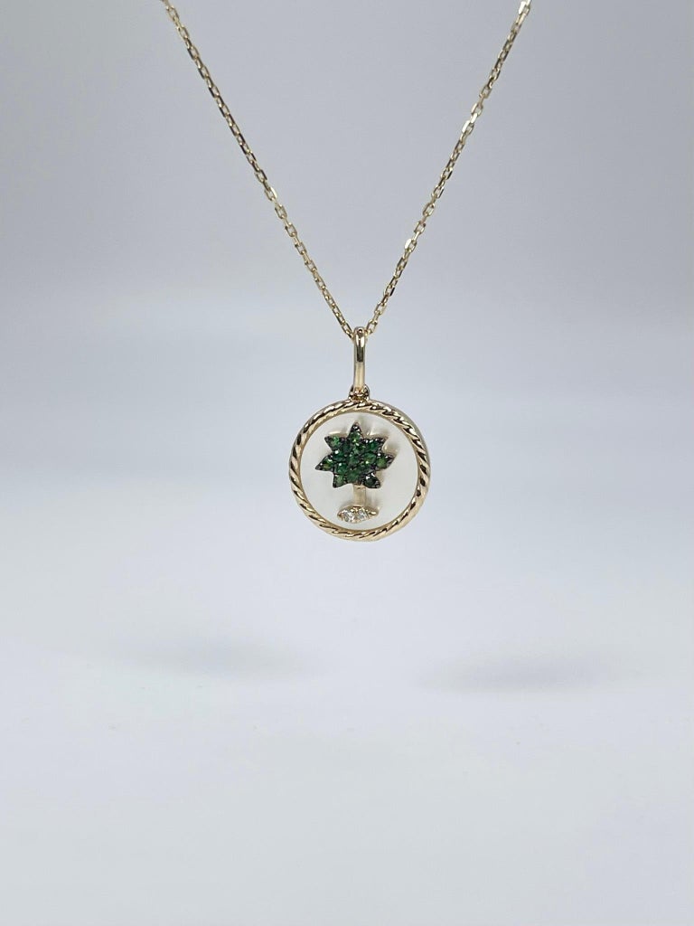Generies Collana Con Ciondolo Palma In Zirconia Cubica | Gioiello Spiaggia Tropicale | Regalo Damigella | Rame Ipoallergenico