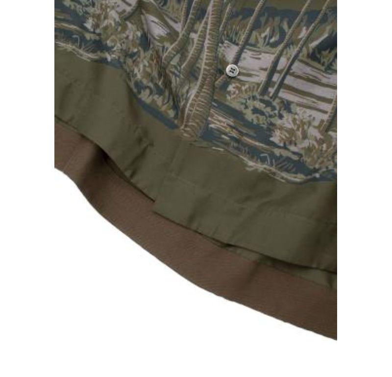 Sacai Palm Tree Print Cotton Shirt For Sale 1