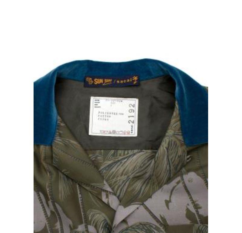 Sacai Palm Tree Print Cotton Shirt For Sale 2