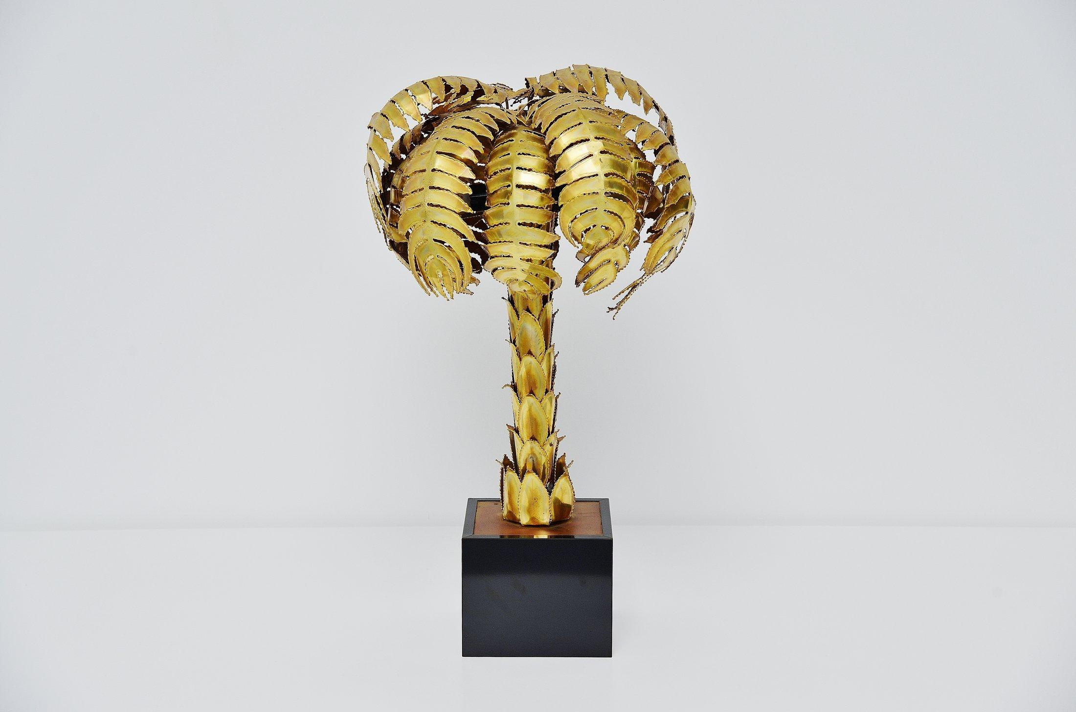 Palm Tree Table Lamp by Maison Jansen, France, 1970 1