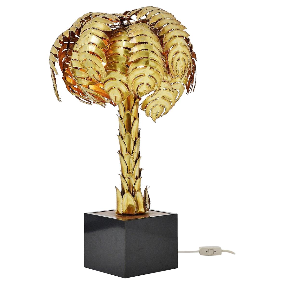 Palm Tree Table Lamp by Maison Jansen, France, 1970
