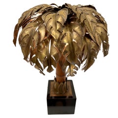 “Palm tree” table lamp, Christian Techouyeres, Maison Jansen, France, circa 1970