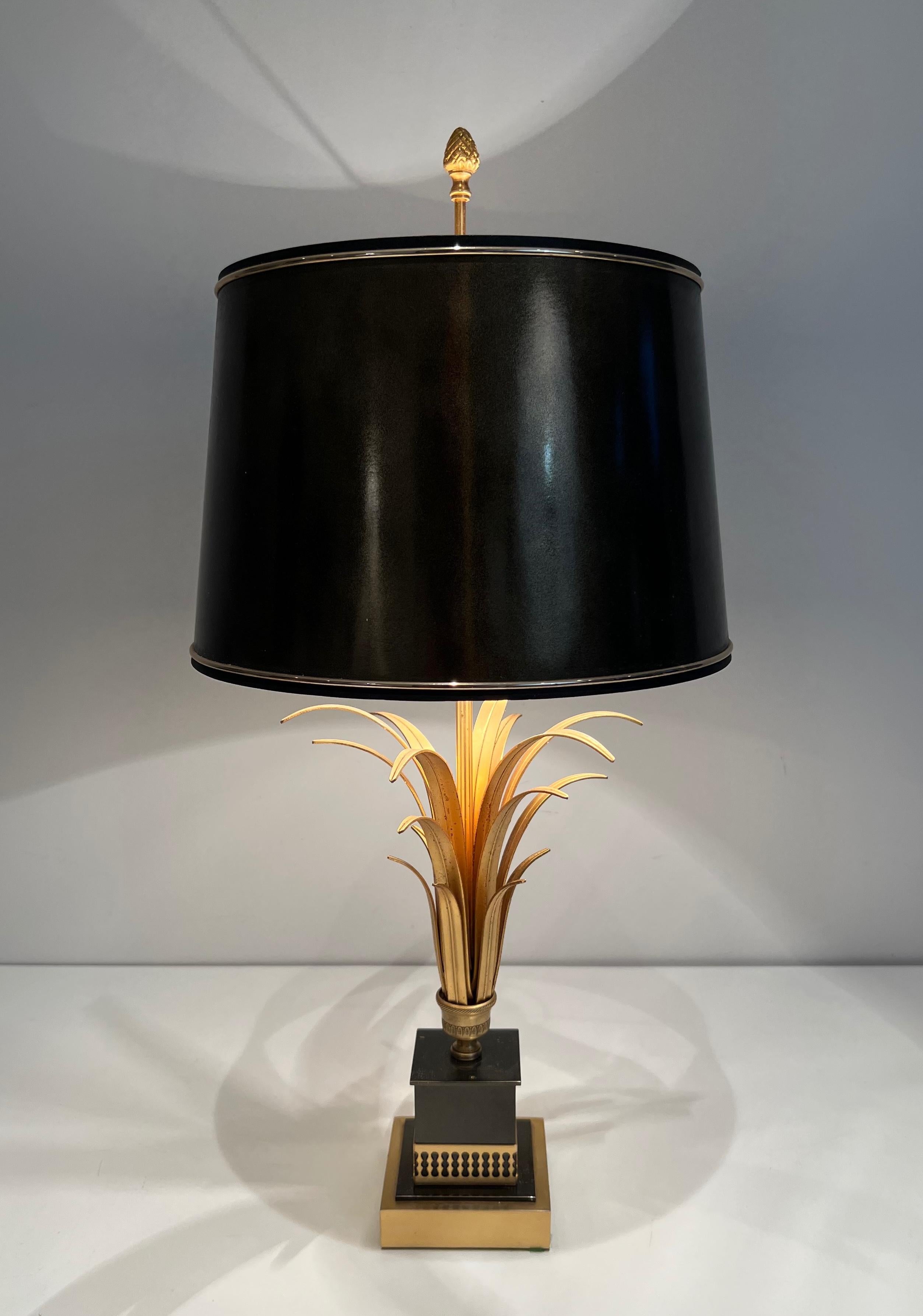 French Palm Tree Table Lamp In the Style of Maison Charles For Sale