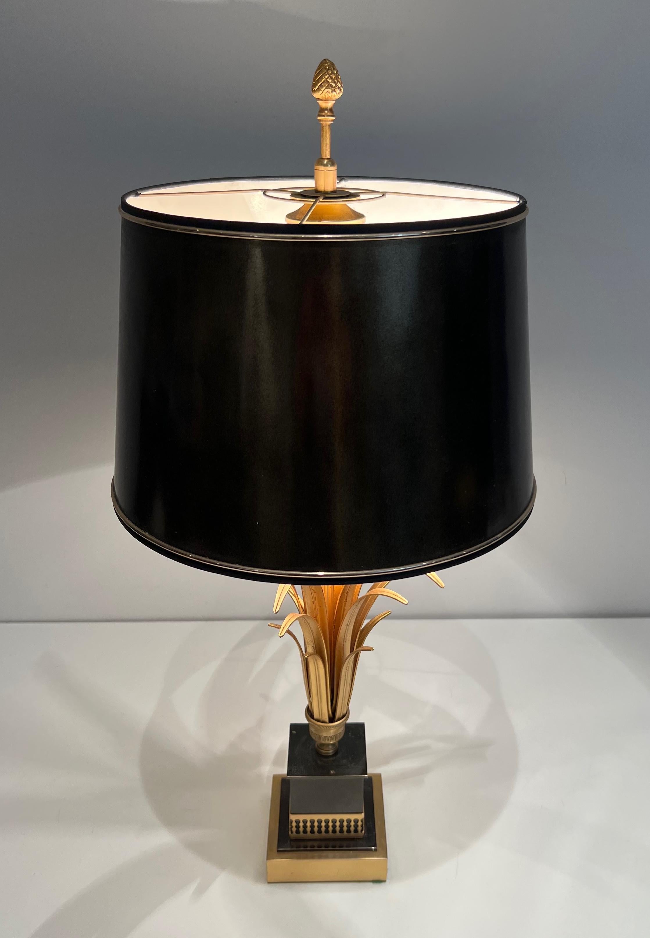 Gilt Palm Tree Table Lamp In the Style of Maison Charles For Sale
