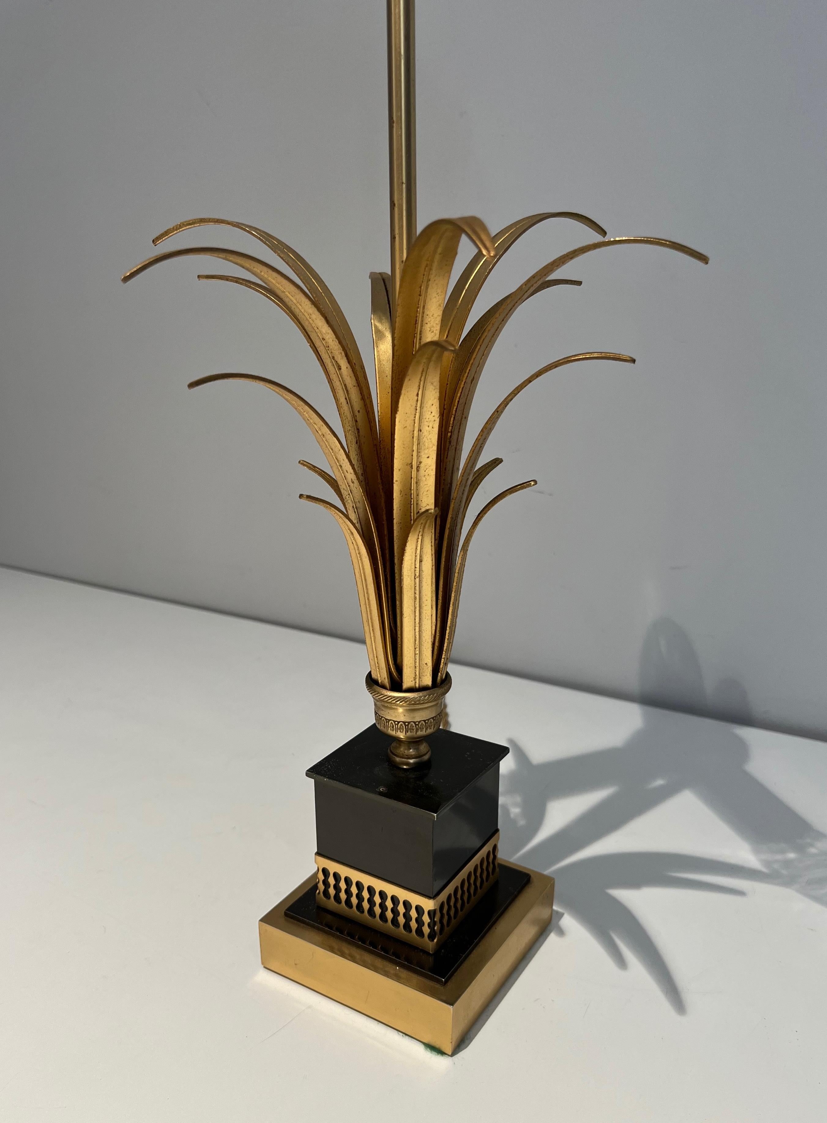 Late 20th Century Palm Tree Table Lamp In the Style of Maison Charles For Sale