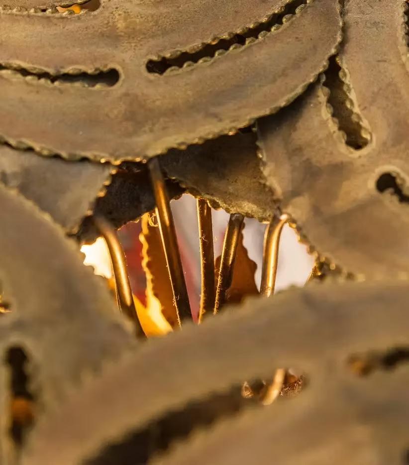 Fin du 20e siècle Lampe de table palmier par Christian Techoueyres pour Maison Jansen, 1970 en vente