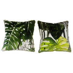 Palm Tree Throw Pillows, Christian Lacroix Fabric