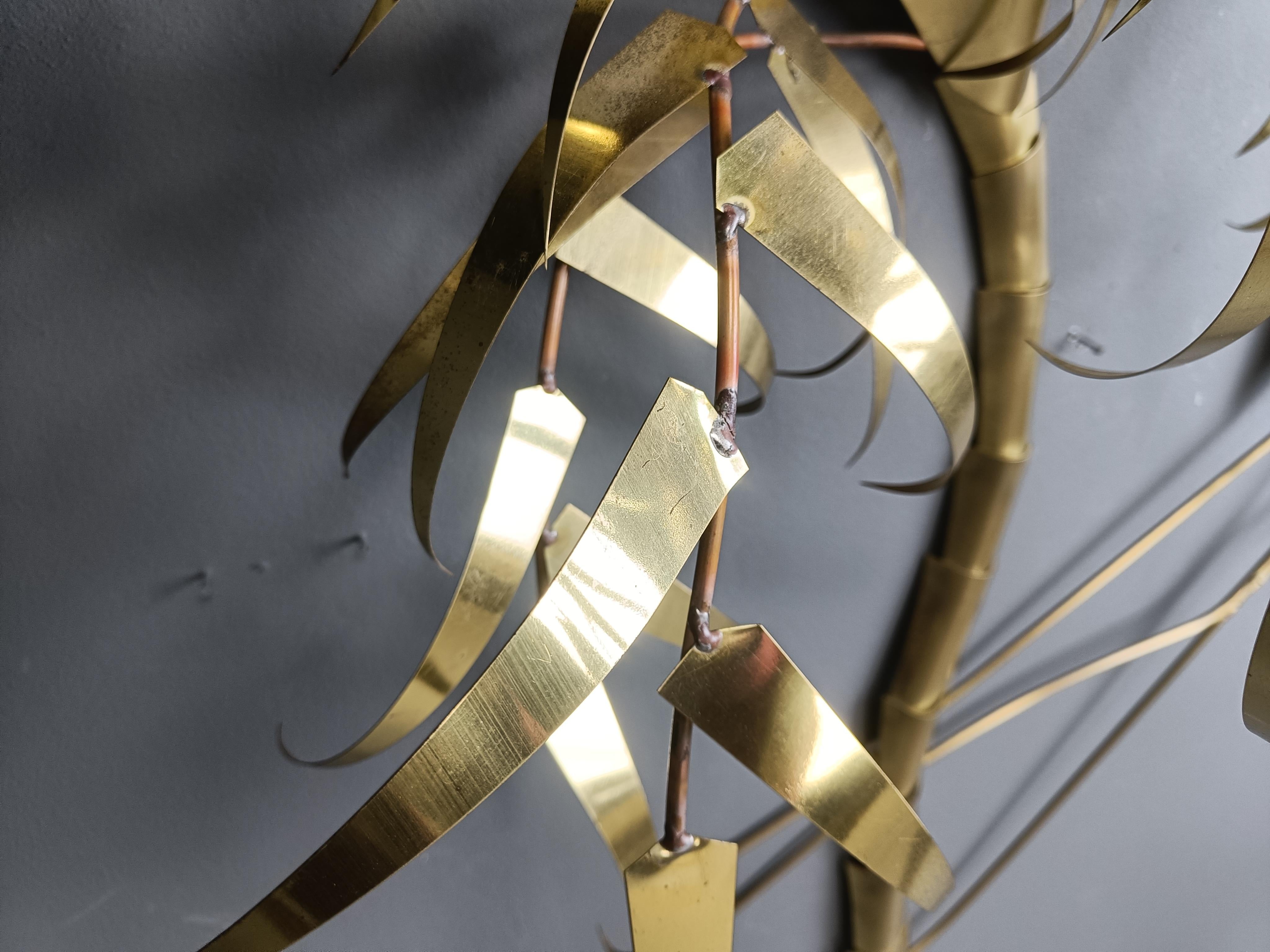 Belgian Palm tree wall light by Daniel D'Haeseleer, 1970s For Sale