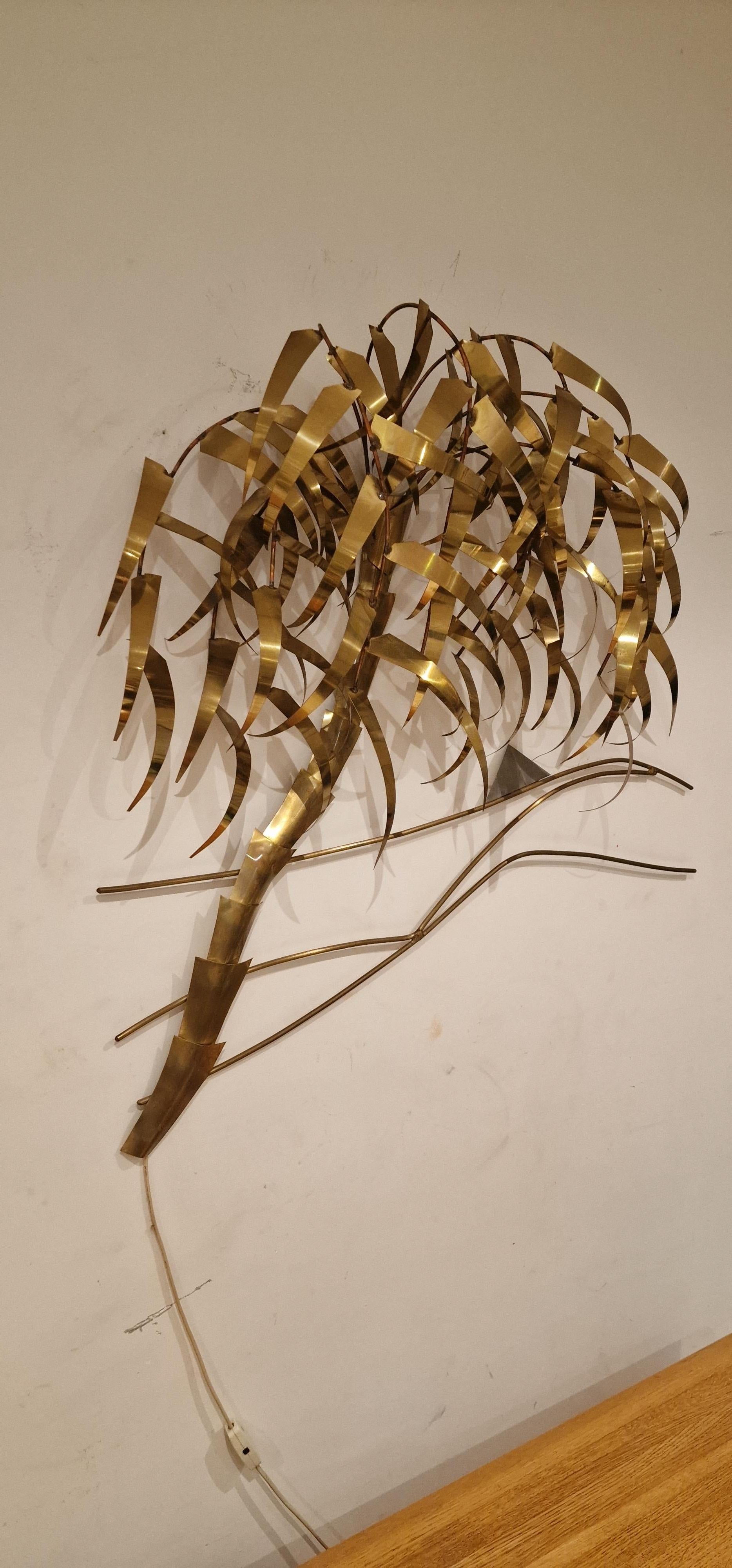 Belge Applique en forme de palmier par Daniel D''haeseleer, 1970 en vente